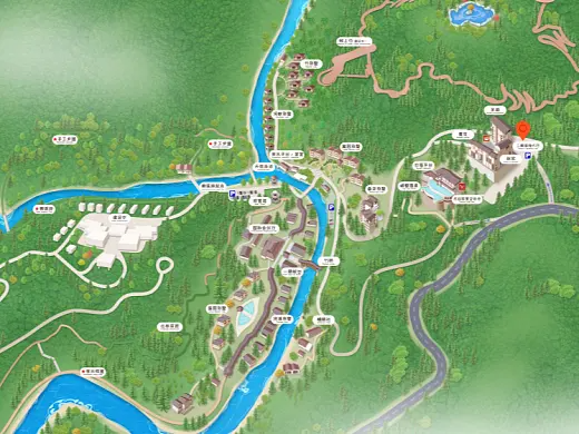 乃东结合景区手绘地图智慧导览和720全景技术，可以让景区更加“动”起来，为游客提供更加身临其境的导览体验。